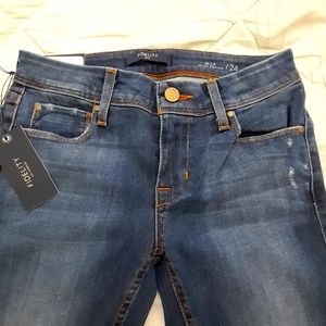 Fidelity Denim Mila Mid Rise Ankle Slim Meiko Blue Size 24 Waist  26 Distressed